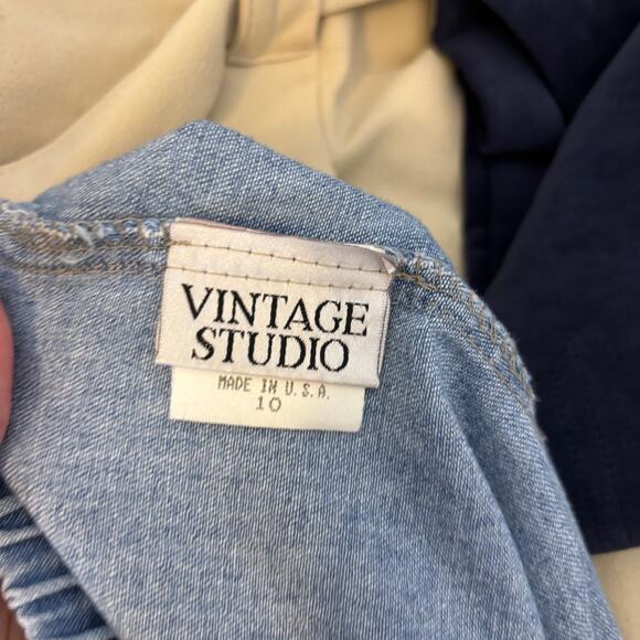 Vintage Lightwash Denim Midi Skirt Drawstring Waist Cotton 10 | Light Summer - Picture 8 of 11